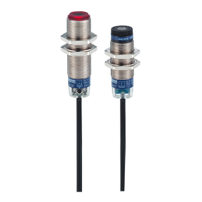 TES Electric Photoelectric Sensor; Opposed - Receiver; 18mm Barrel; 100m Range; 10-30VDC; PNP; LO/DO Configurable; 2m Potted Cable